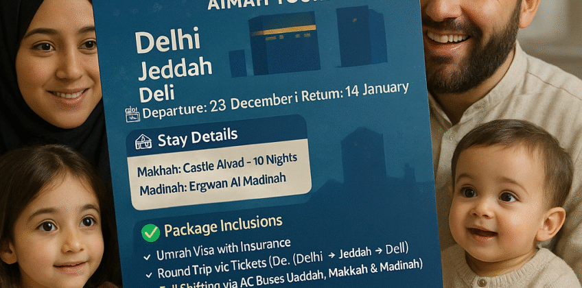 Winter Special Family December Umrah Package From Delhi 17D 16N Winter Special Family December Umrah Package From Delhi 17D 16N